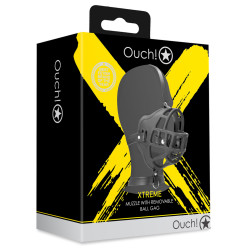 Ouch! Xtreme Muselière avec Bâillon-boule Muzzle Gag Noire